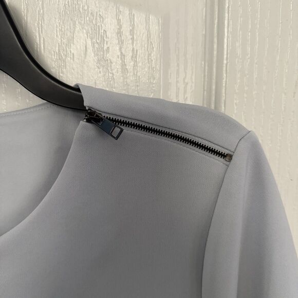 Ann Taylor Light Blue Shoulder Zipper Blouse Top Shirt Size Medium *See Listing* - Picture 4 of 12